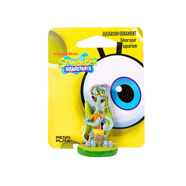 Penn Plax SpongeBob Squidward with Drum Aquarium Ornament 1.25
